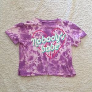 💖3 for 17💖 Cropped tie-dye purple tee